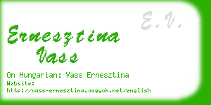 ernesztina vass business card